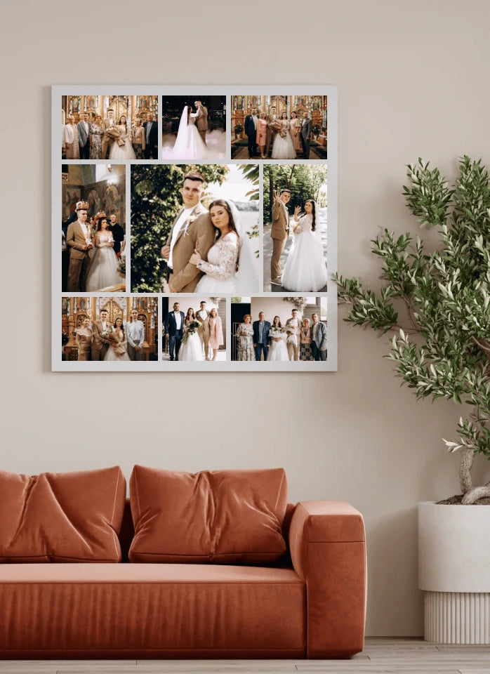Bild auf Leinwand mit Fotos Collage Quadrat