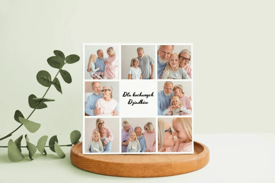 Leinwandbild für die Großeltern Collage Quadrat