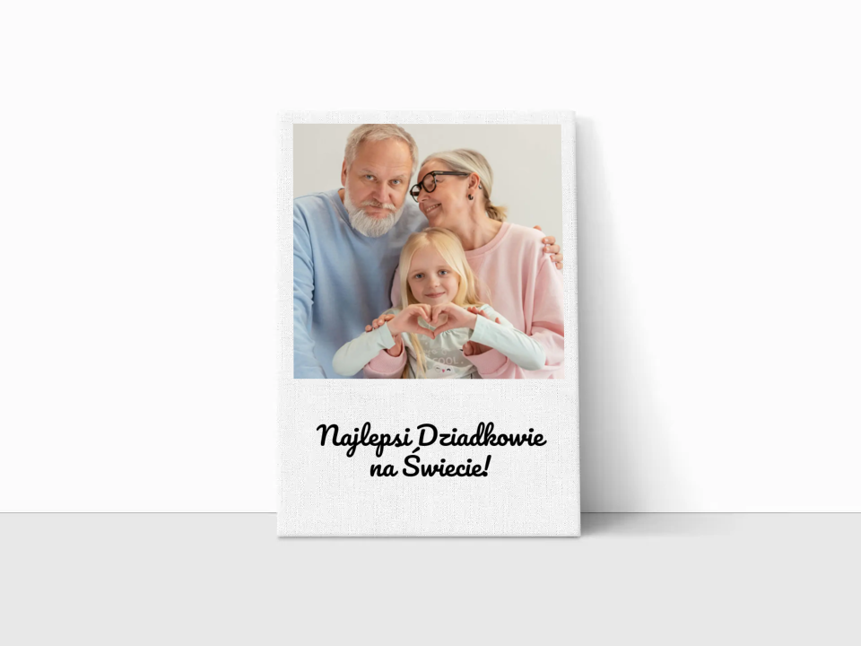 Obraz na płótnie ze zdjęciem i tekstem