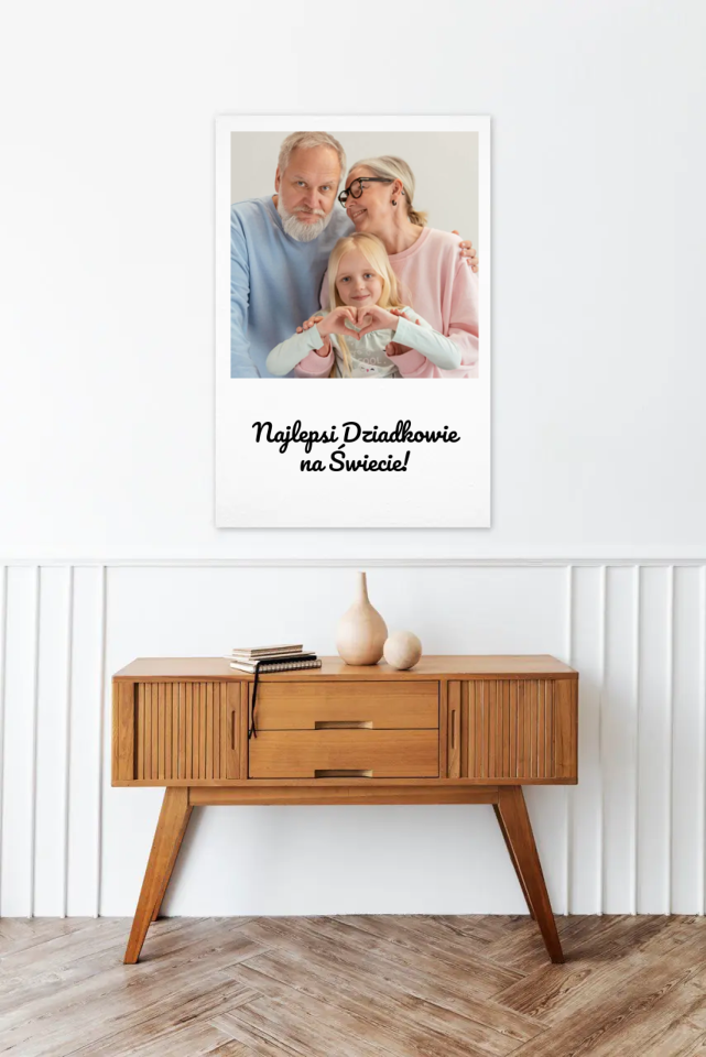 Obraz na płótnie ze zdjęciem i tekstem