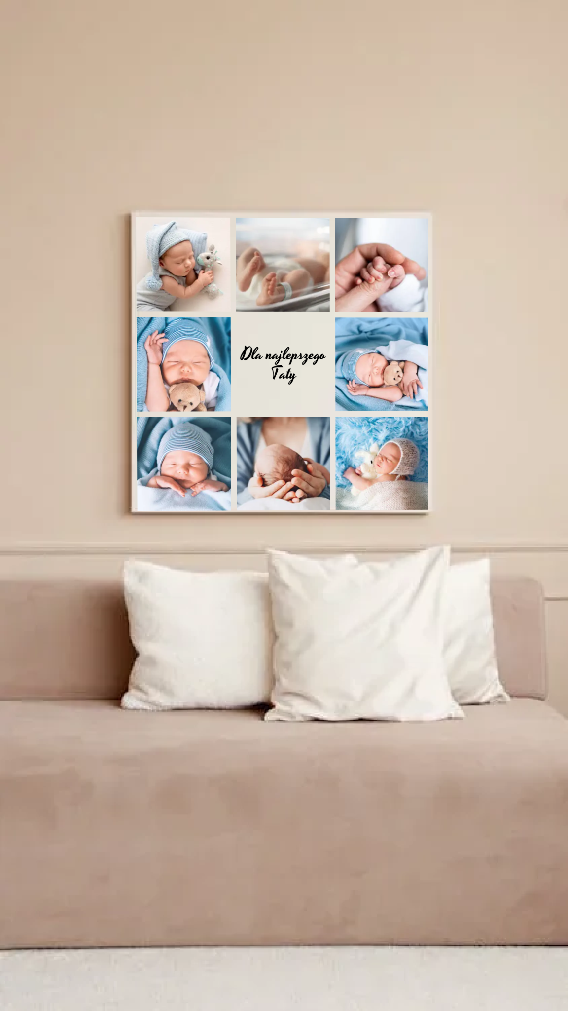 Obraz na płótnie dla Taty kolaż kwadrat