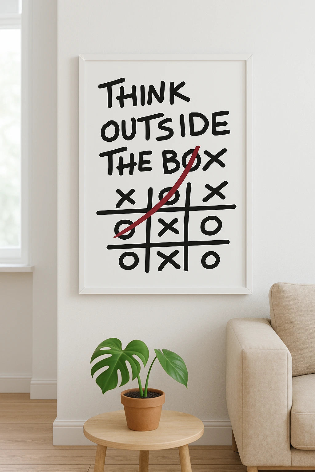 Obraz motywacyjny "Think outside of the box"