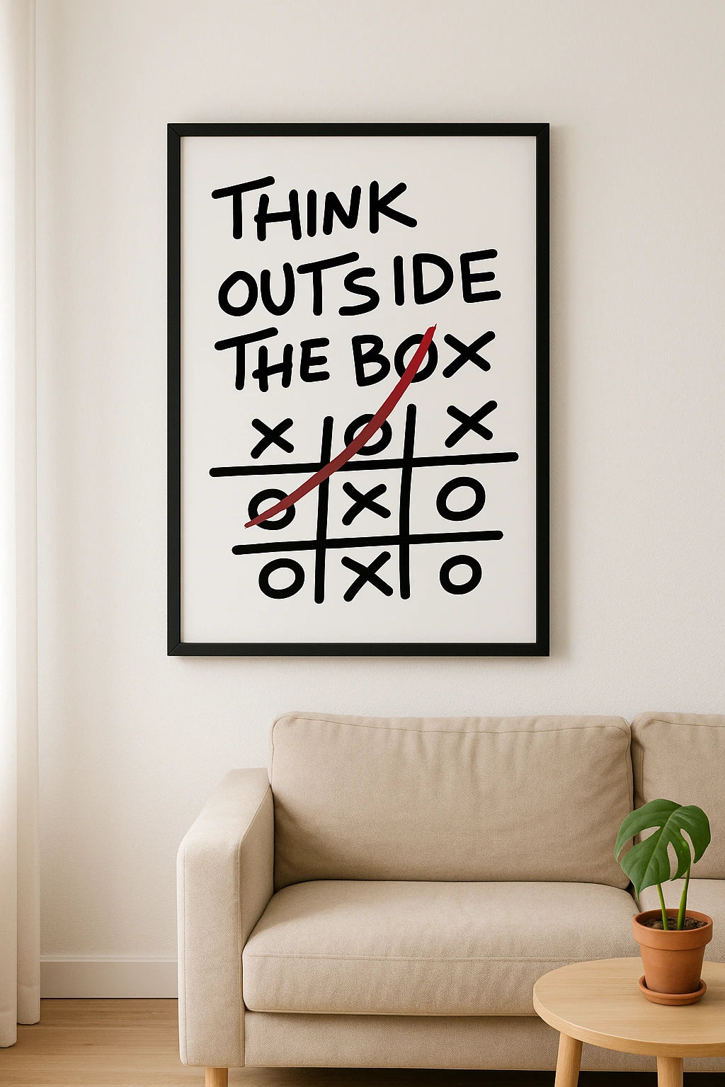 Obraz motywacyjny "Think outside of the box"