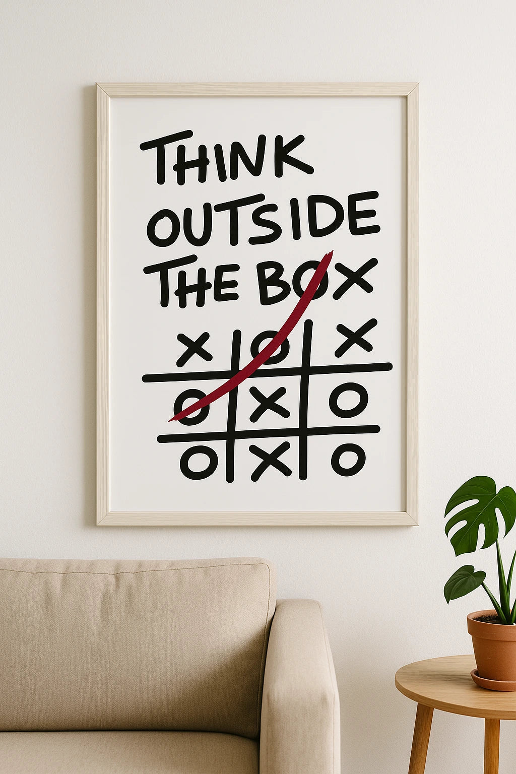 Obraz motywacyjny "Think outside of the box"