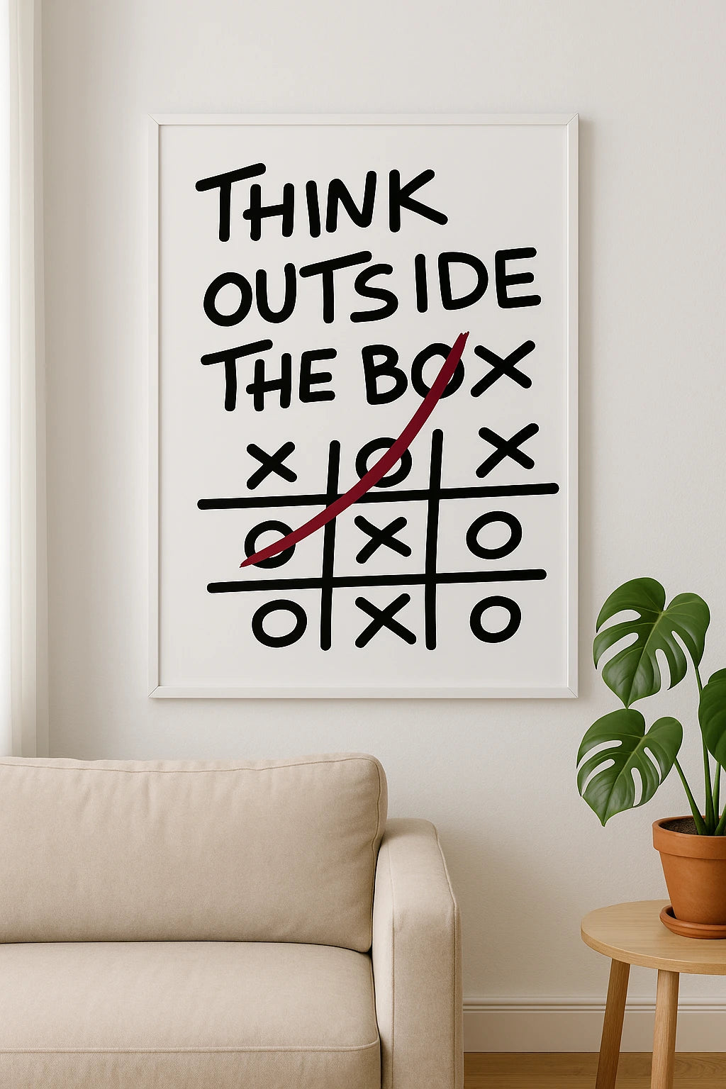 Obraz motywacyjny "Think outside of the box"