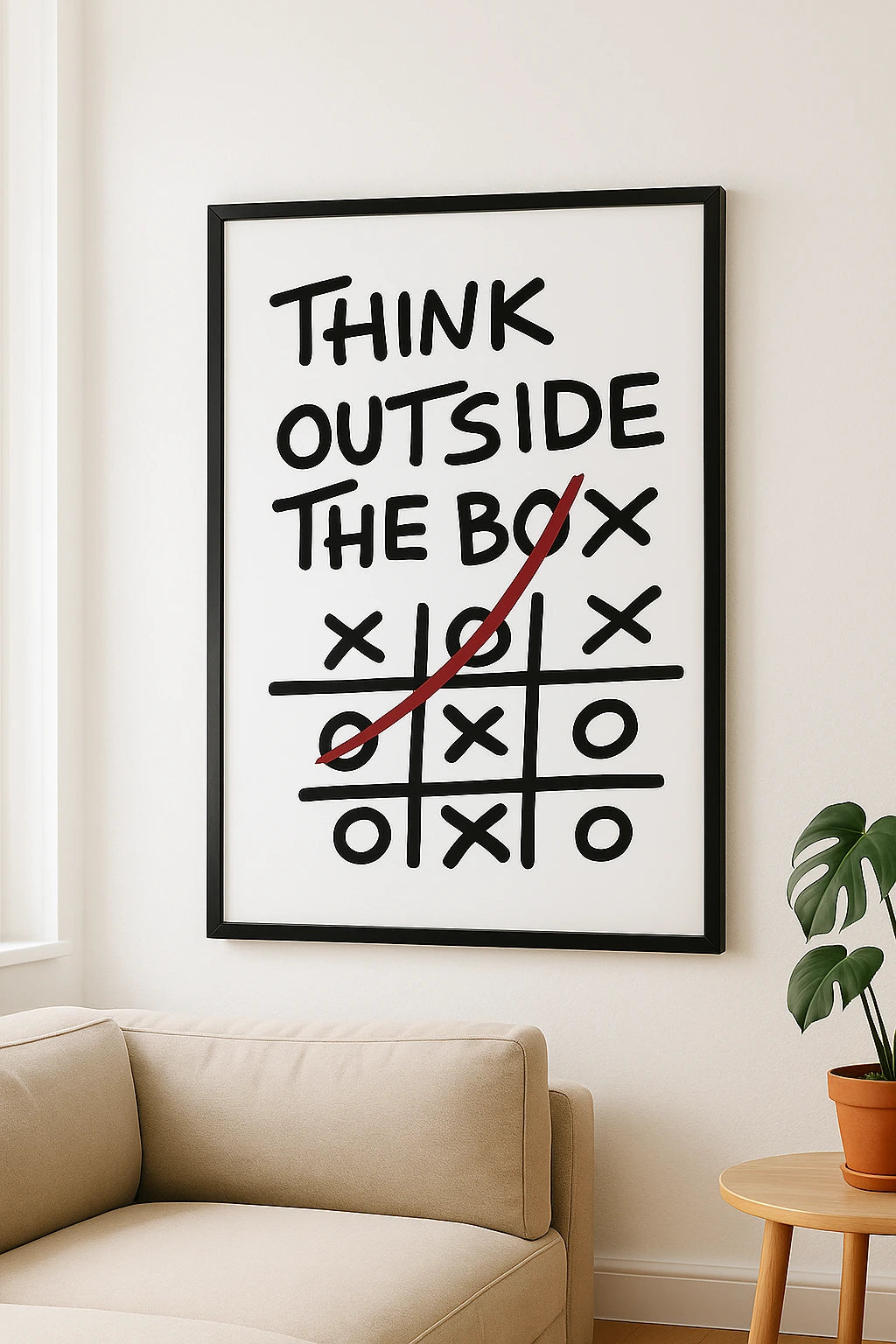 Obraz motywacyjny "Think outside of the box"