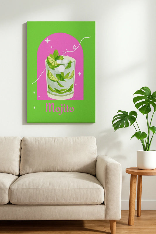 Obraz abstrakcyjny na płótnie lub ramie Mojito