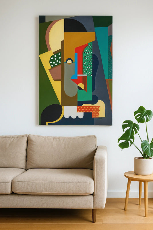 Obraz na płótnie lub w ramie - Geometryczna Twarz