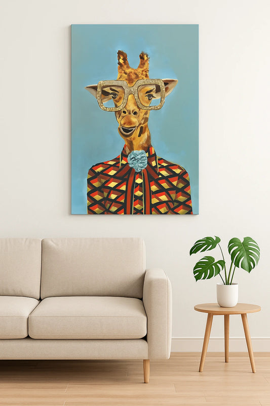Obraz na płótnie lub w ramie - Giraffe Couture