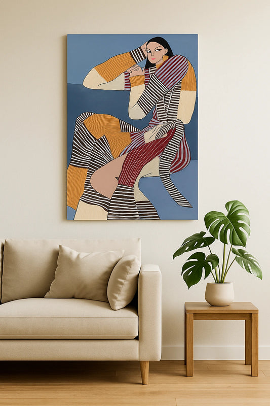 Obraz na płótnie lub w ramie - Zamyślona