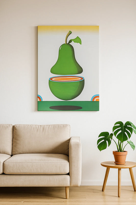 Obraz na płótnie lub w ramie - Lewitująca Gruszka