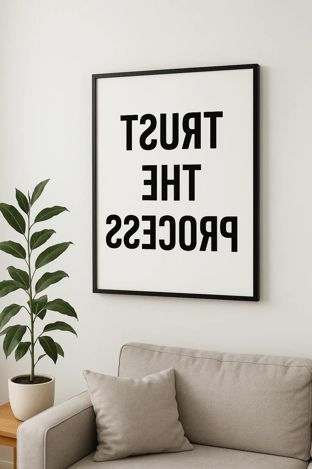 Plakat motywacyjny "TRUST THE PROCESS 3.0" do wyboru: rama / płótno