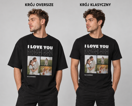Koszulka personalizowana I LOVE YOU