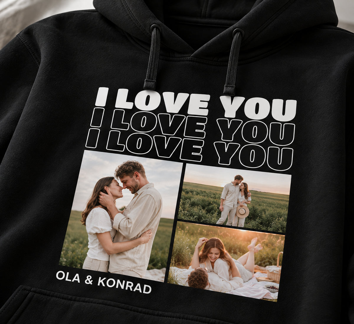 Bluza z własnymi zdjęciami – Personalizowany kolaż 3 zdjęć