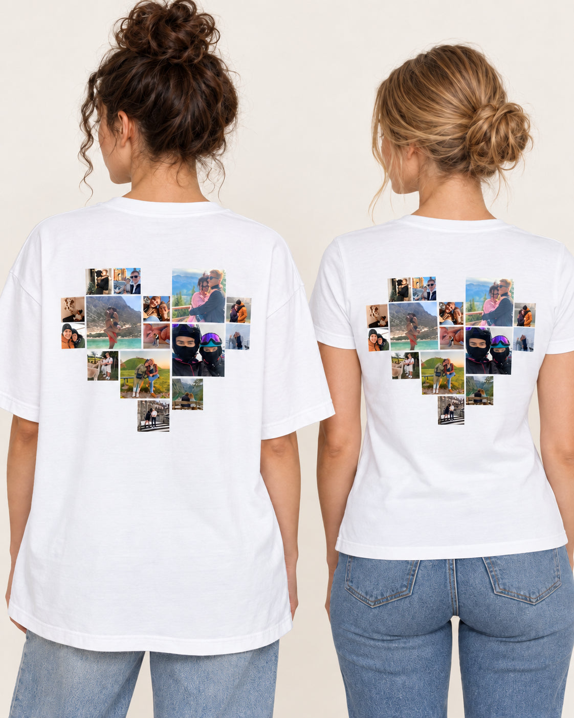 Koszulka personalizowana kolaż serce