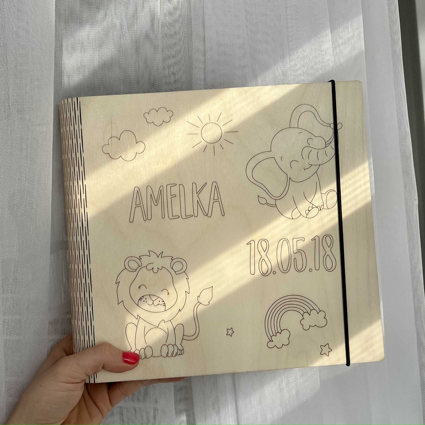 Personalisierbares Holz-Kinderalbum