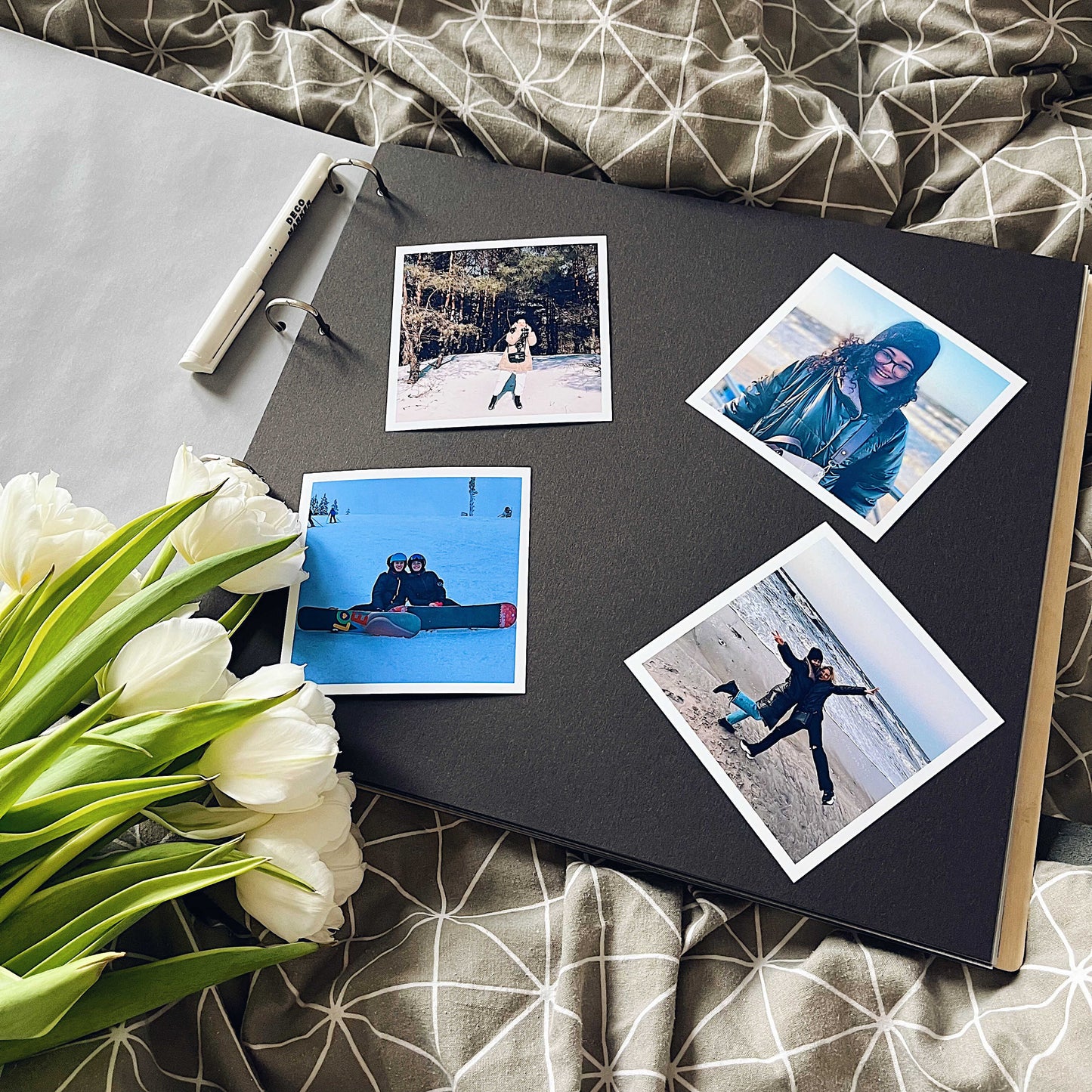 Holz Fotoalbum "Liebesgeschichte"