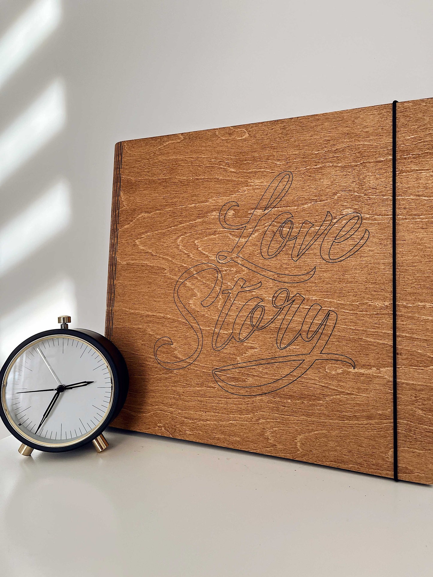 Holz Fotoalbum "Liebesgeschichte"