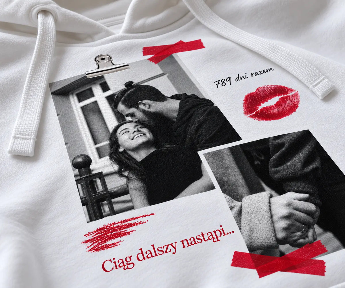 Bluza Personalizowana dla Par z 2 Zdjęciami – Prezent dla Chłopaka lub Dziewczyny