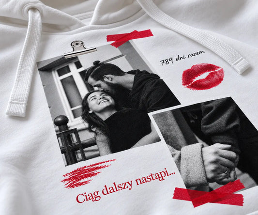 Bluza Personalizowana dla Par z 2 Zdjęciami – Prezent dla Chłopaka lub Dziewczyny
