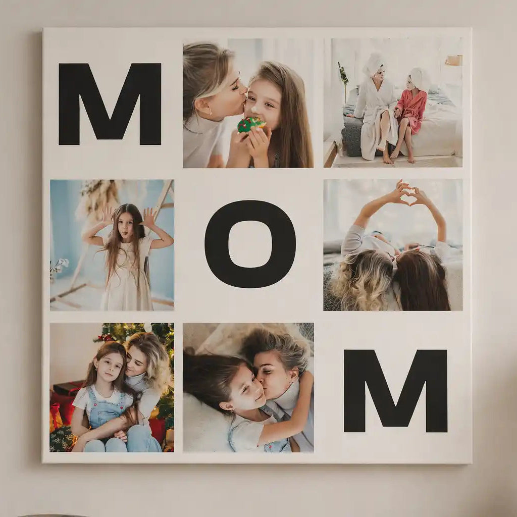 Obraz ze zdjęcia na płótnie dla Mamy kolaż MOM