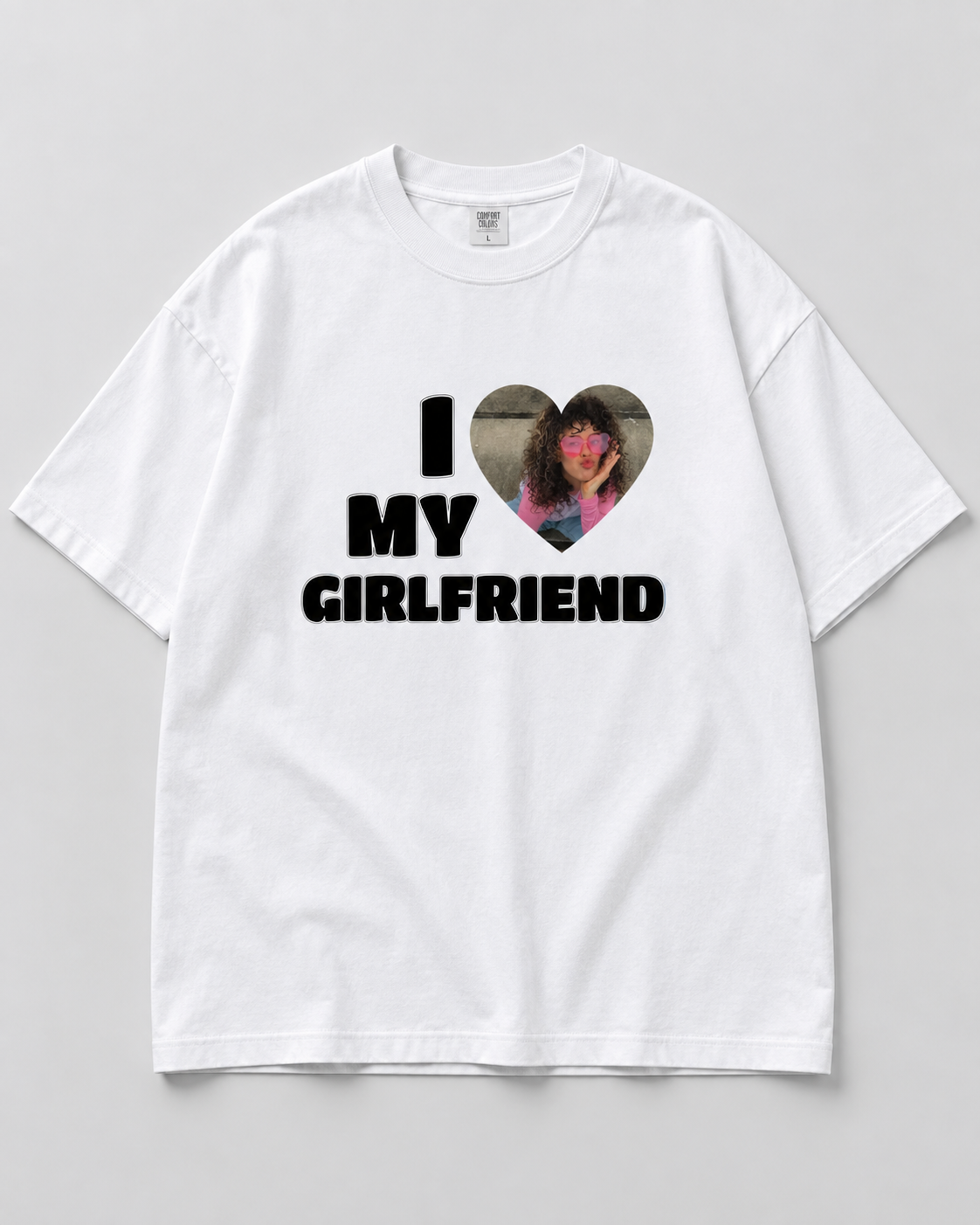 Koszulka personalizowana oversize I love my girlfriend