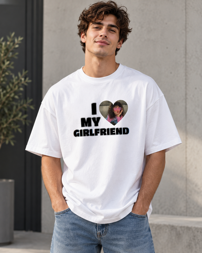 Koszulka personalizowana oversize I love my girlfriend