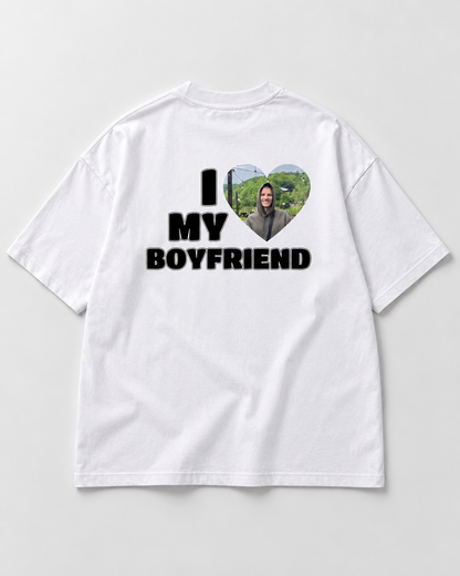 Koszulka personalizowana oversize I love my boyfriend