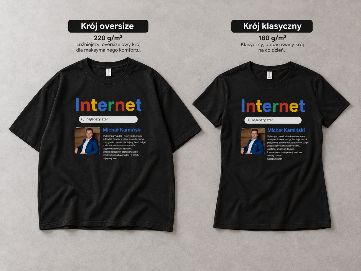 Personalizowana koszulka „Najlepszy Szef” ze zdjęciem