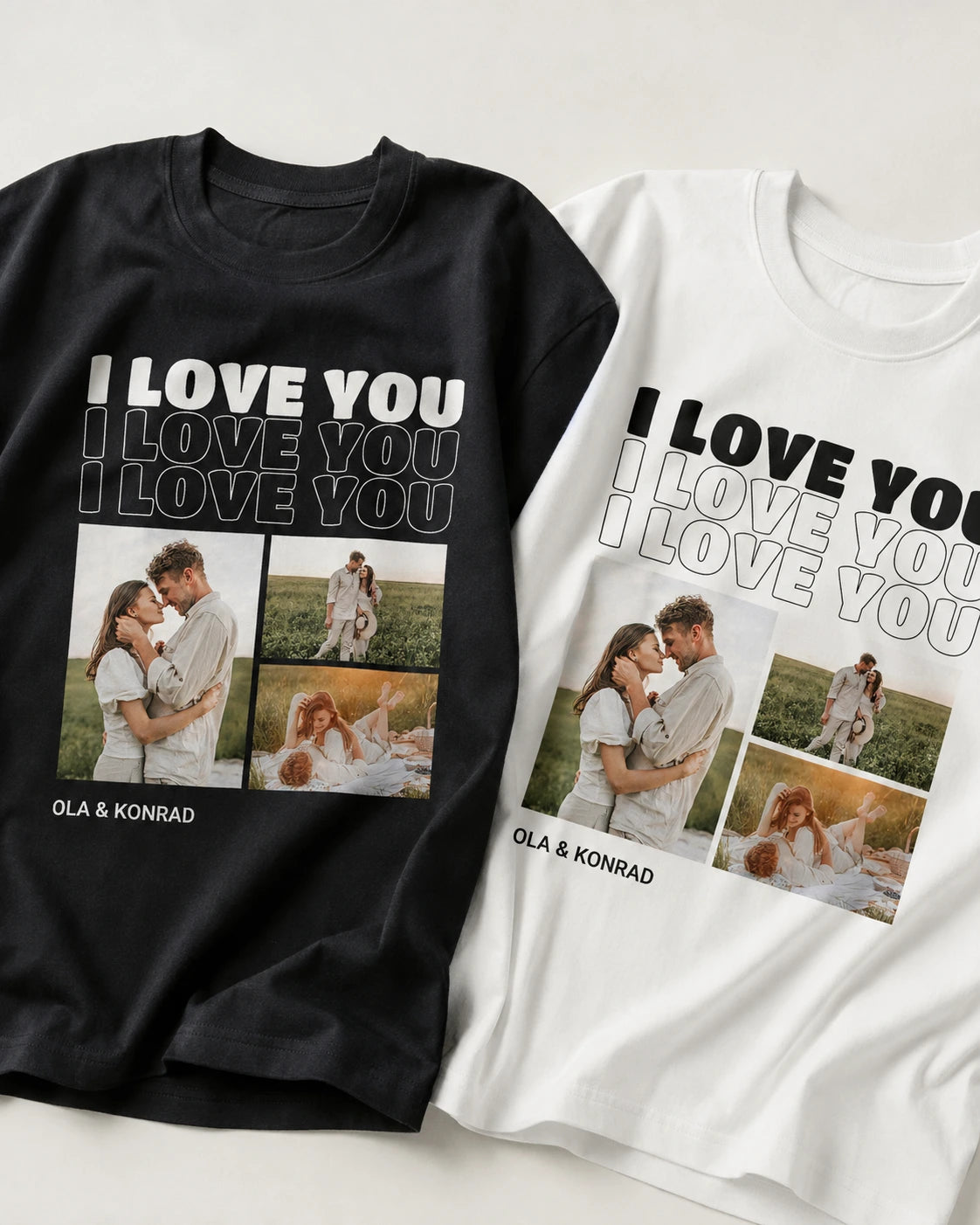 Koszulka personalizowana oversize I LOVE YOU