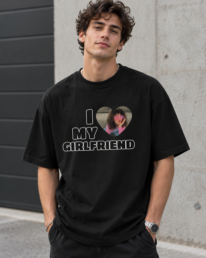Koszulka personalizowana oversize I love my girlfriend