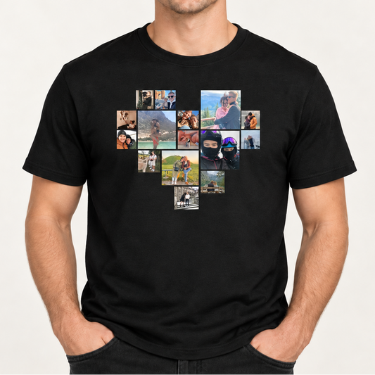 Koszulka personalizowana kolaż serce