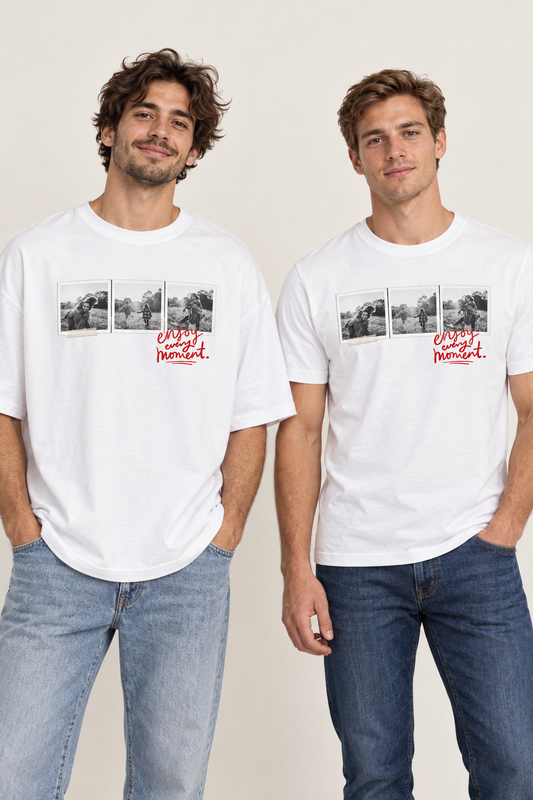 Personalizowana koszulka „Enjoy Every Moment” ze zdjęciami