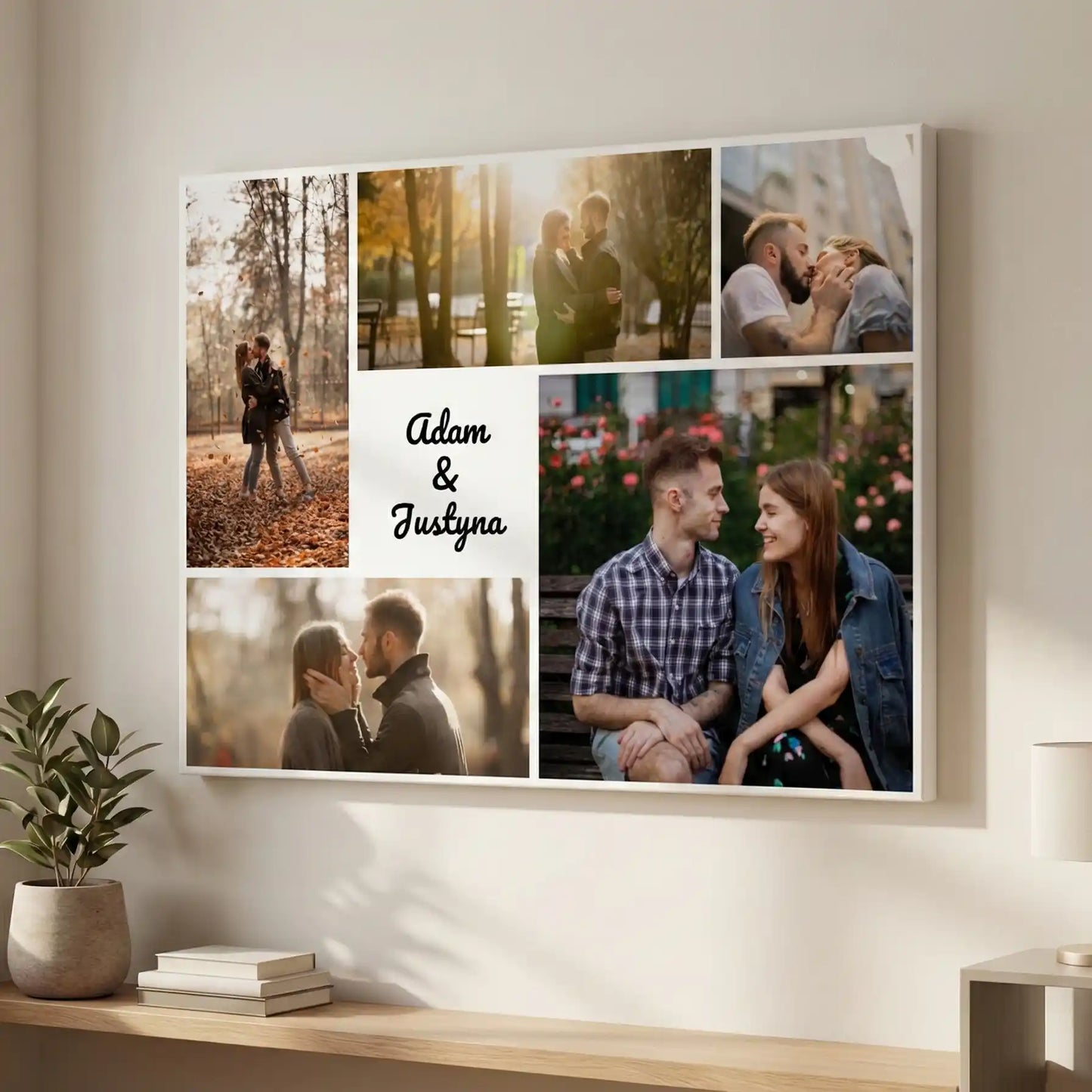 Obraz na płótnie dla par kolaż