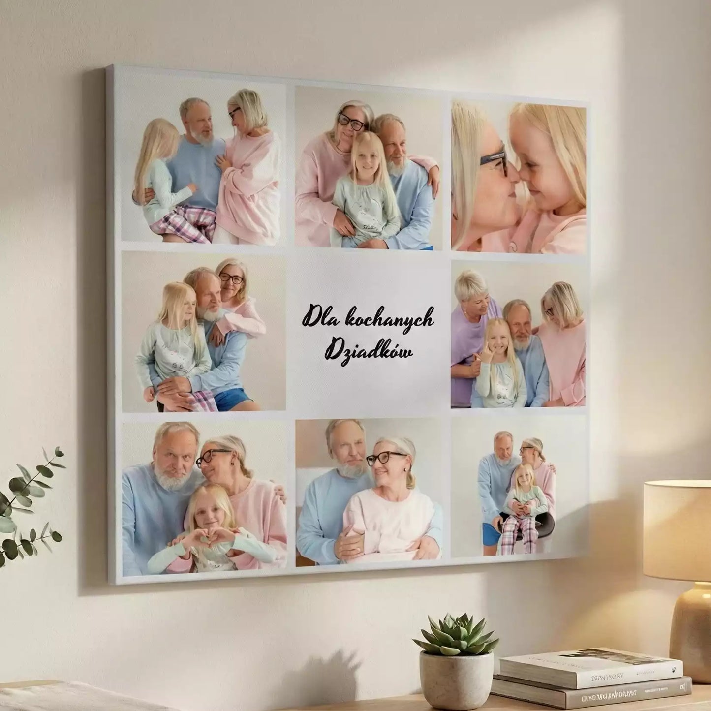 Obraz na płótnie dla Dziadków Kolaż Kwadrat