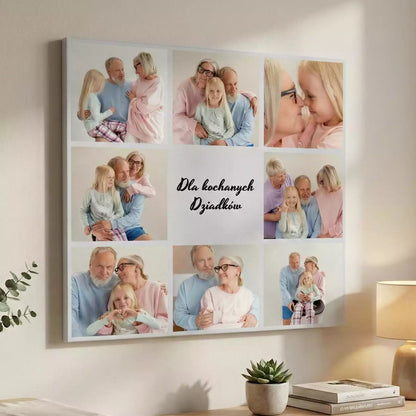 Obraz na płótnie dla Dziadków Kolaż Kwadrat