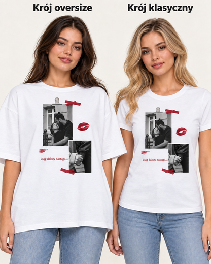 Personalizowana koszulka „Ciąg dalszy nastąpi…” ze zdjęciami