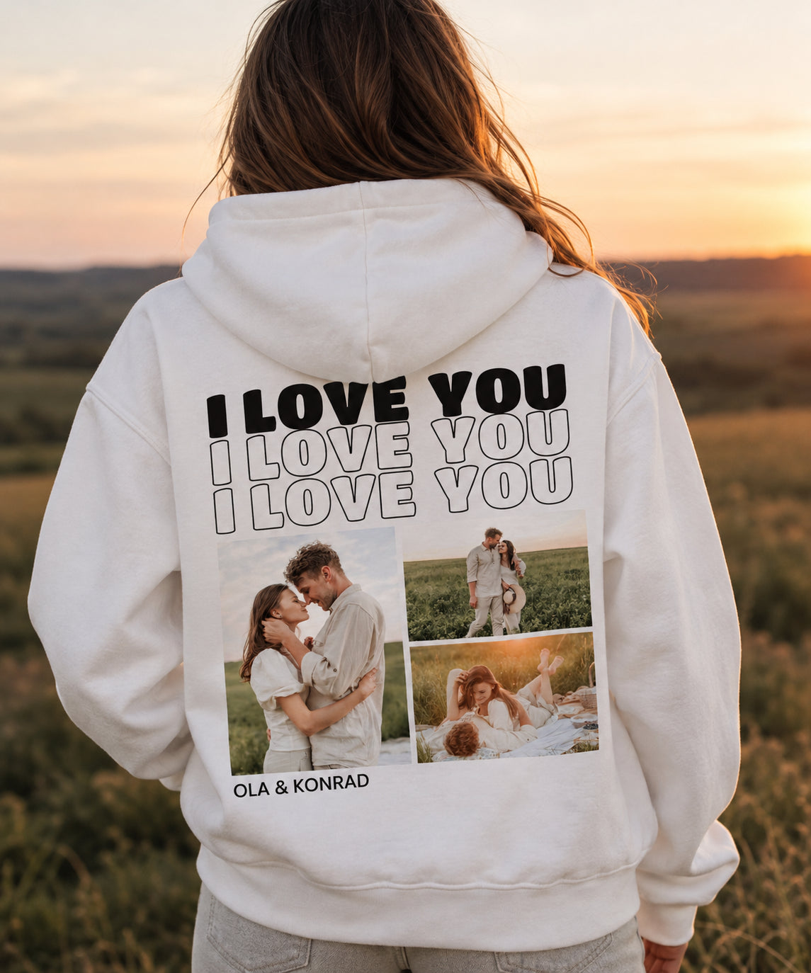 Bluza z własnymi zdjęciami – Personalizowany kolaż 3 zdjęć
